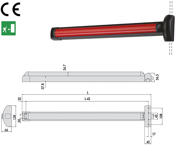 MANIGLIONI CISA FAST TOUCH ART.59816              