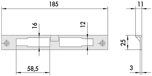 CONTROPIASTRA CISA ANGOLARE REV. OTT. ART.06035.00