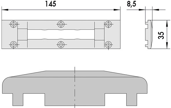 CONTROPIASTRA CISA NYLON ART.06277.41             