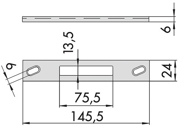 CONTROPIASTRA CISA A *U* INOX ART.06461.39        