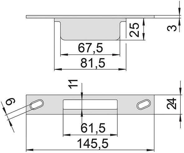 CONTROPIASTRA CISA PIANA INOX ART.06461.41        
