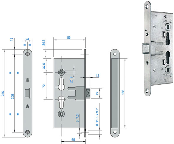 SERRATURE ANTIPANICO CORNI ART.45680              