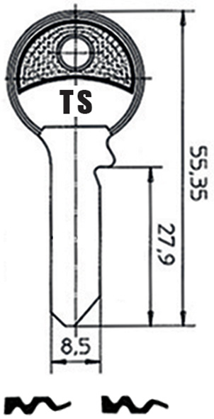 CHIAVI NAZIONALI VIRO TS 037                      