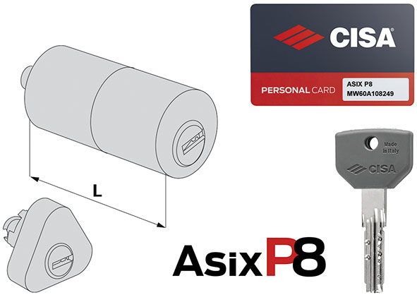 CILINDRI CISA *ASIX P8* COPPIA ART.0Q149          