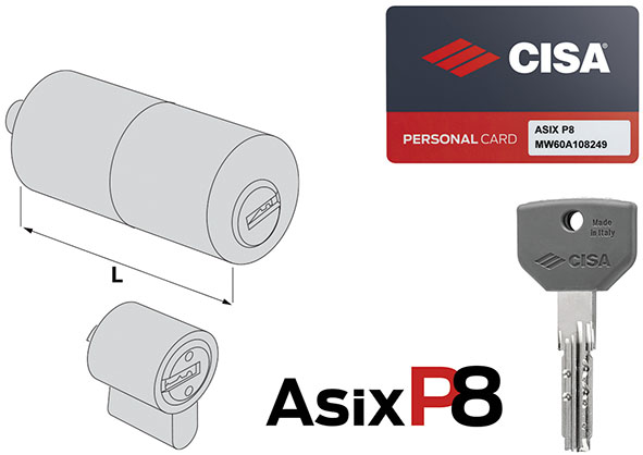 CILINDRI CISA *ASIX P8* COPPIA ART.0Q150          