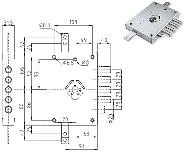 SERRATURE DIERRE NE42D - NE42S                    