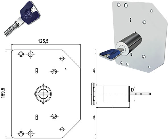 CILINDRI CR RICAMBIO SERIE 3000 *SQUARE* K55 D.29 