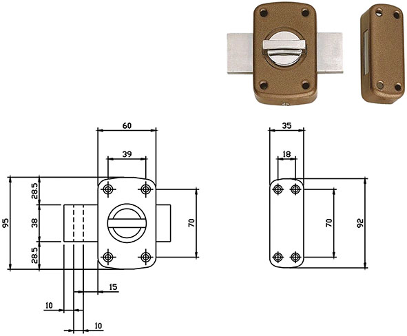 VERROU ISEO APPLICARE POMOLO INTERNO 460500       