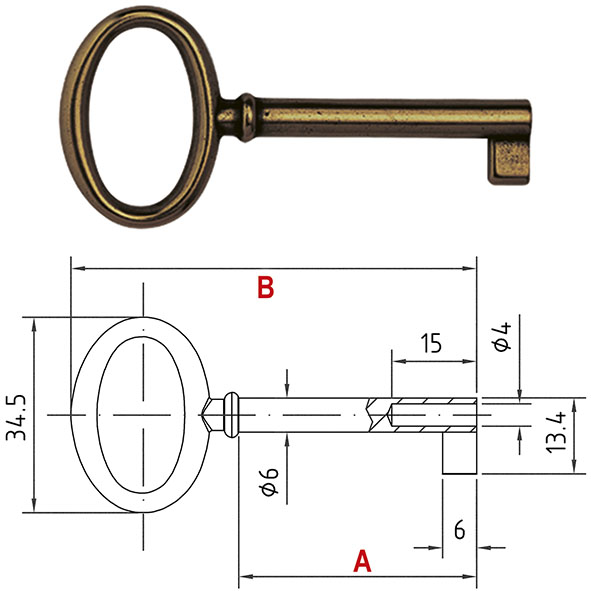 CHIAVI PER MOBILI A LEVA METAL 33706              