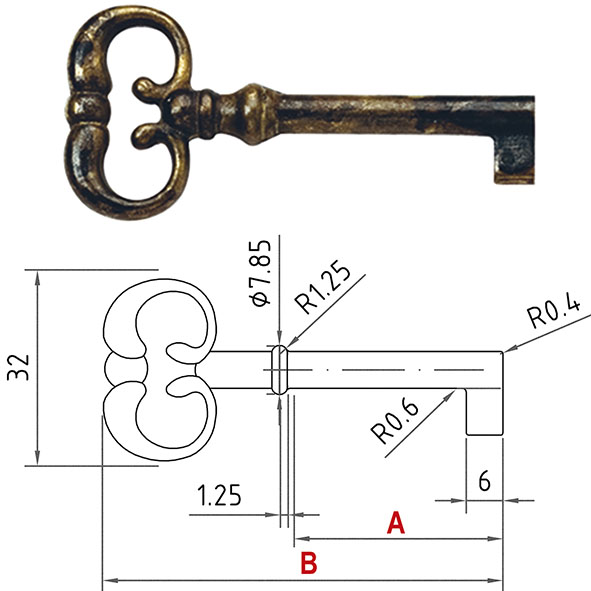 CHIAVI PER MOBILI A LEVA METAL 33711              