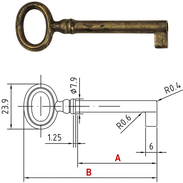 CHIAVI PER MOBILI A LEVA METAL 33718              