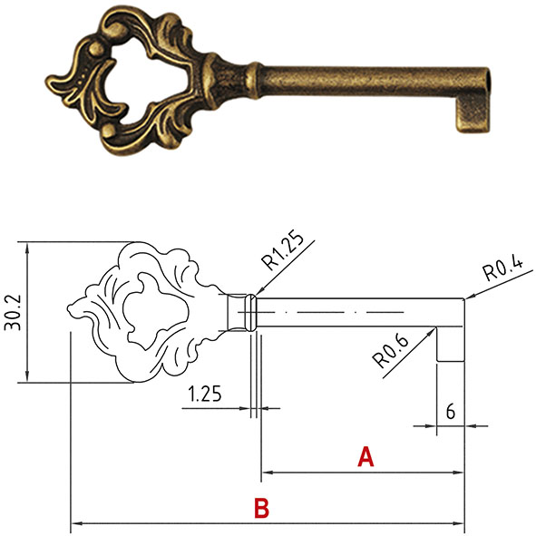 CHIAVI PER MOBILI A LEVA METAL 33703              