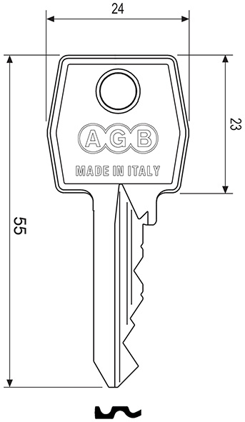 CHIAVI NAZIONALI AGB 600 5P C643050406            
