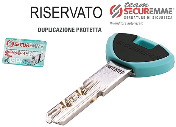 CHIAVI PUNZONATE SECUREMME TEAM EVOK18            