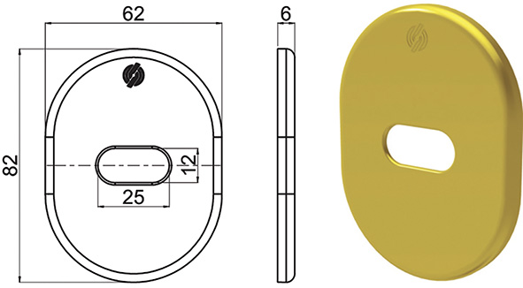 ROSETTE SECUREMME 4304 PER LIMITATORE SCORREVOLE  