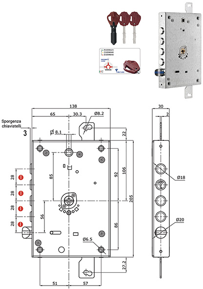 SERRATURE MUL-T-LOCK OMEGA BLUE *M*               