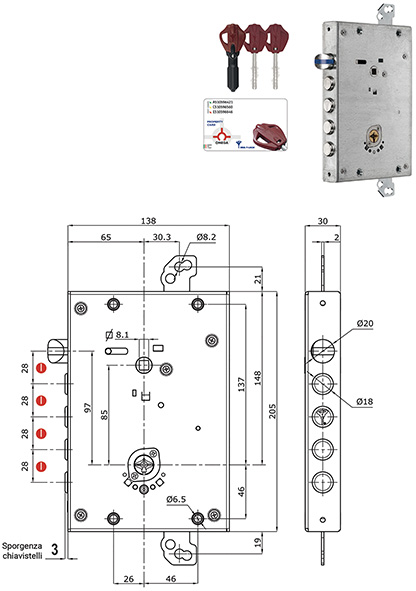 SERRATURE MUL-T-LOCK OMEGA BLUE *C*               